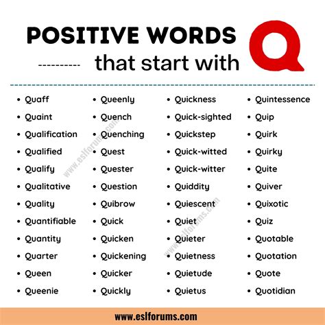kind words that start with q.